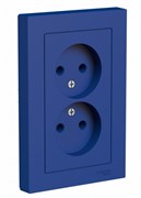 Systeme Electric AtlasDesign аквамарин розетка двойная б/з,16А, в сборе ATN001120