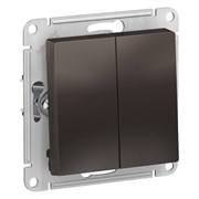 Systeme Electric AtlasDesign мокко выключатель 2-клавишный с самовозвратом, сх.2, 10А, механизм ATN000617
