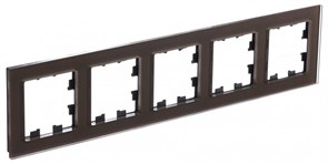 Systeme Electric AtlasDesign Nature стекло мокко рамка 5-ая, универсальная ATN320605