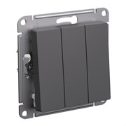Systeme Electric AtlasDesign базальт выключатель 3-клавишный, сх.1+1+1, 10АХ, механизм ATN001431
