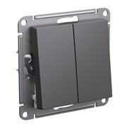 Systeme Electric AtlasDesign базальт выключатель 2-клавишный, сх.5, 10АХ, механизм ATN001451