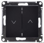 Systeme Electric AtlasDesign базальт выключатель 2-клавишный жалюзи, 10А, механизм ATN001419