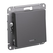 Systeme Electric AtlasDesign базальт переключатель 1-клавишный с подсветкой, сх.6а, 10АХ, механизм ATN001463