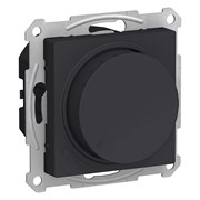 Systeme Electric AtlasDesign карбон светорегулятор (диммер) повор-нажим, LED, RC, 400Вт, механизм ATN001023