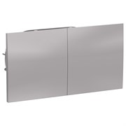 Systeme Electric AtlasDesign алюминий розетка с заземлением, двойная, со шторками, с крышкой, 16А, в сборе ATN000328