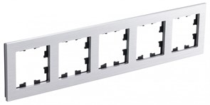 Systeme Electric AtlasDesign Nature Металл серебро Рамка 5-ая, универсальная ATN312105