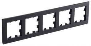 Systeme Electric AtlasDesign Nature металл оникс рамка 5-ая, универсальная ATN312305