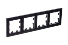 Systeme Electric AtlasDesign Nature натуральное стекло чёрный рамка 4-ая ATN361004