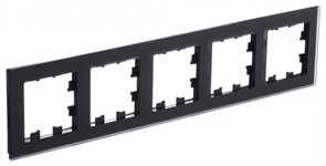 Systeme Electric AtlasDesign Nature матовое стекло чёрный рамка 5-ая, универсальная ATN331005