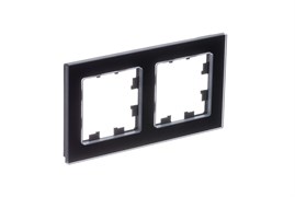Systeme Electric AtlasDesign Nature натуральное стекло чёрный рамка 2-ая ATN361002