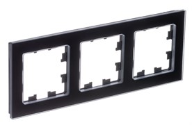Systeme Electric AtlasDesign Nature натуральное стекло чёрный рамка 3-ая ATN361003
