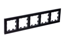 Systeme Electric AtlasDesign Nature натуральное стекло чёрный рамка 5-ая ATN361005