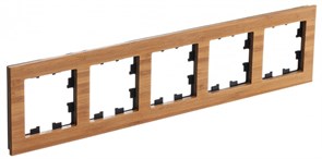 Systeme Electric AtlasDesign Nature Дерево Бамбук рамка 5-ая, универсальная ATN353205