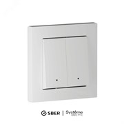 ATLASDESIGN SMART 2-кл. ВЫКЛЮЧАТЕЛЬ с подсв., Zigbee, сх.5, L+N, 10А, мех., БЕЛЫЙ ATN000153Z pe987129