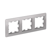 Systeme Electric AtlasDesign Air Алюминий/дымчатый черный Рамка 3-ая ATN220303