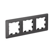 Systeme Electric AtlasDesign Air Базальт/дымчатый черный Рамка 3-ая ATN221403