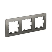 Systeme Electric AtlasDesign Air Сталь/дымчатый черный Рамка 3-ая ATN220903