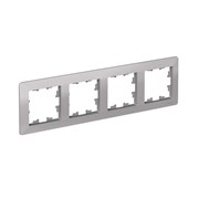 Systeme Electric AtlasDesign Air Алюминий/дымчатый черный Рамка 4-ая ATN220304