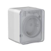 Systeme Electric AtlasDesign Profi54 Наруж Серый Розетка с/з со шт. 16А 250В ATN543045