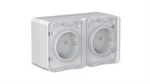 Systeme Electric AtlasDesign Profi54 Наруж Серый Розетка двойная с/з со шт.16А ATN543026