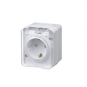 Systeme Electric AtlasDesign Profi54 наружный белый розетка с заземлением, со шт., 16А 250B IP54 ATN540145