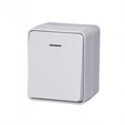 Systeme Electric AtlasDesign Profi54 наружный белый выключатель 1-клавишный с подсветкой 10 АХ IP54 ATN540113