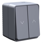 Systeme Electric AtlasDesign Profi54 Антрацит Выключатель 2-клавишный для жалюзи, 2хсх.4 ATN544019