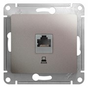 Glossa платина розетка компьютерная RJ45 кат.5E GSL001281K