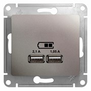 Glossa платина розетка USB 5В/2,1А, 2х5В/1,05А GSL001233