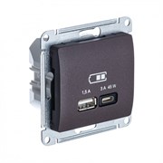 Glossa шоколад USB розетка A + тип-C 45W высокоскоростная зарядка QC, PD, механизм GSL000829