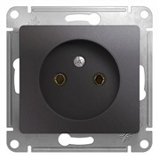 Glossa графит розетка без заземлениея GSL001341
