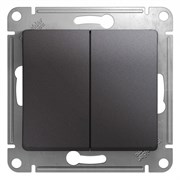 Glossa графит переключатель 2-клавишный, сх.6,10AX GSL001365