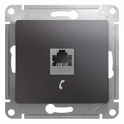 Glossa графит розетка телефонная RJ11 GSL001381T
