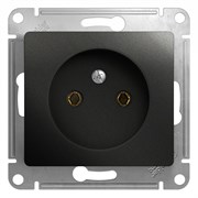 Glossa антрацит розетка без заземлениея , 16А GSL000741