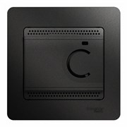 Systeme Electric Glossa Термостат эл.теплого пола с датчиком,от+5до+50°C,16A,в сборе, антрацит GSL000735