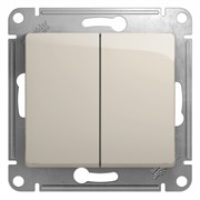 Glossa молочный выключатель 2-клавишный, сх.5, 10AX GSL000951