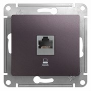 Glossa сиреневый туман розетка компьютерная RJ45 кат.5E GSL001481K