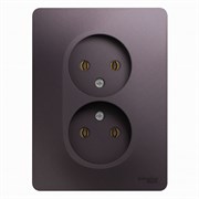 Glossa сиреневый туман розетка 2-ая без заземления (в сборе) GSL001420