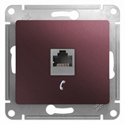 Glossa баклажановый розетка телефонная RJ11 GSL001181T