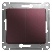 Glossa баклажановый выключатель 2-клавишный, сх.5, 10AX GSL001151