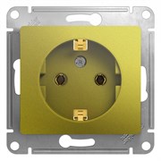 Glossa фисташковый розетка с заземлением GSL001043