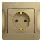 Розетка 1-м СП Glossa 16А IP20 с заземл. в сборе титан SE GSL000442 pe555403