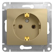 Розетка 1-м СП Glossa 16А IP20 с заземл. механизм титан SE GSL000443 pe555404