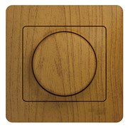 Glossa дерево дуб светорегулятор (диммер) поворотный, 300Вт (в сборе с рамкой) GSL000534