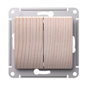 Systeme Electric Glossa Сосна Выключатель 2-клавишный, сх.5, 10АХ, механизм GSL001551