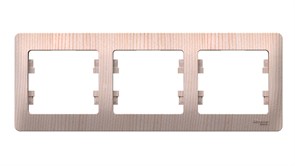 Systeme Electric Glossa Сосна Рамка 3-ая, горизонтальная GSL001503