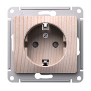 Systeme Electric Glossa Сосна Розетка с заземлением со шторками, 16А, механизм GSL001545