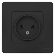 Blanca внутренняя антрацит розетка без заземления без шторок 16А, 250В BLNRS000016
