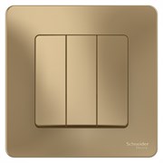 Blanca внутренняя титан выключатель 3-клавишный, 10А, 250B BLNVS100504