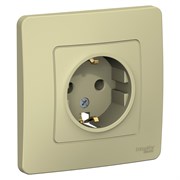 Blanca внутренняя бежевый розетка с заземлением, без шторок,16А, 250В BLNRS001017